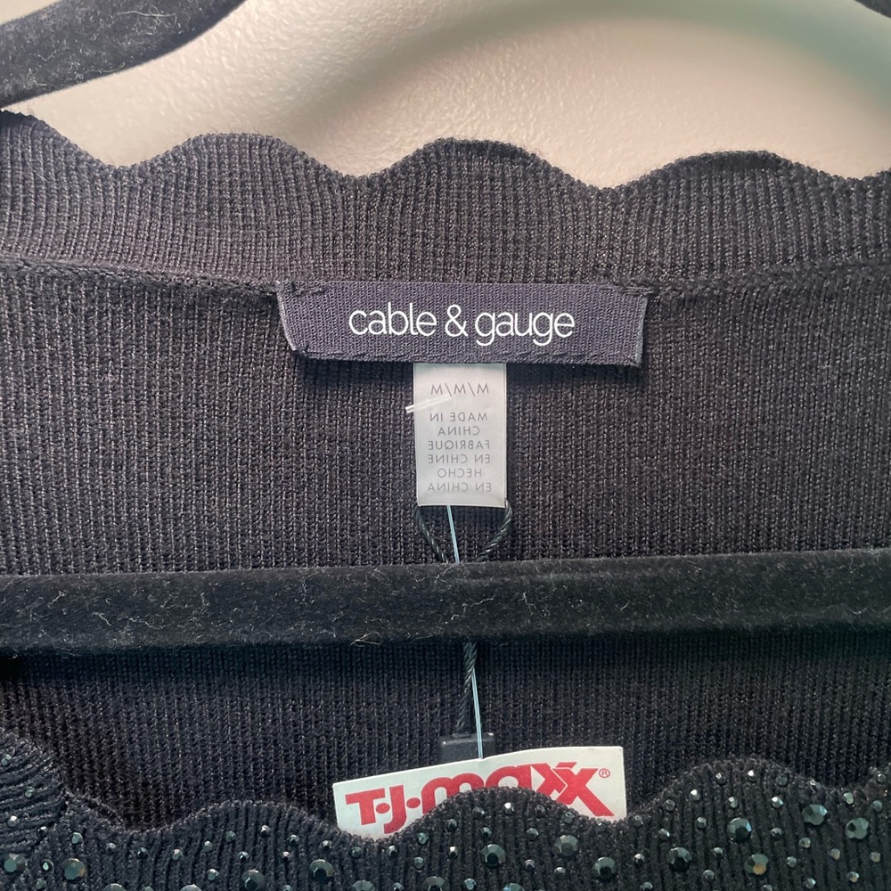 Cable & Gauge Black Sweater